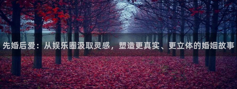 太阳成集团tyc9728：先婚后爱：从娱乐圈汲取灵感，塑造更真实、更立体的婚姻故事